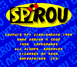 Spirou (Europe) (En,Fr,De,Es) Title Screen